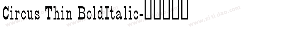 Circus Thin BoldItalic字体转换